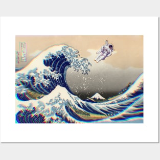 The Wave and an Astronaut Posters and Art